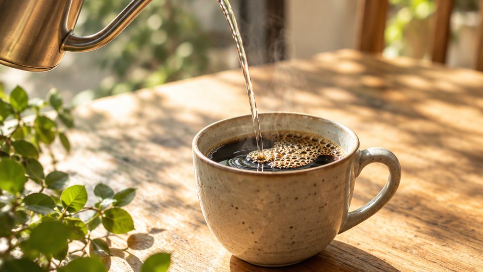 カップへ注がれるハンドドリップのコーヒー